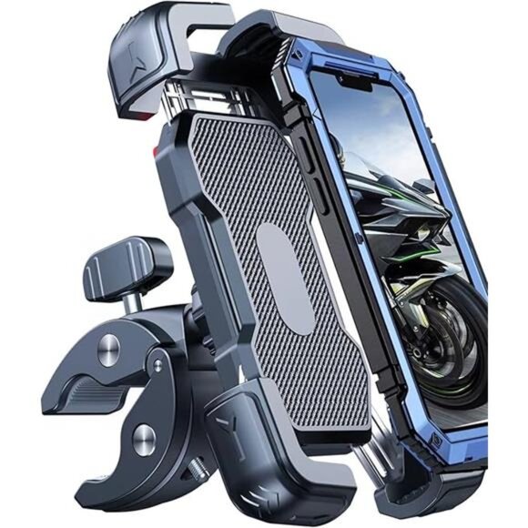Motorcycle Phone Mount Holder 150mph Wind Anti-Shake,7.2inch Big Phone Friendly - Picture 7 of 7